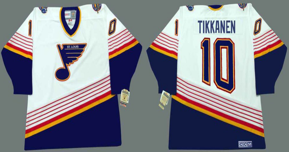 2019 Men St.Louis Blues #10 Tikkanen white CCM NHL jerseys->new york rangers->NHL Jersey